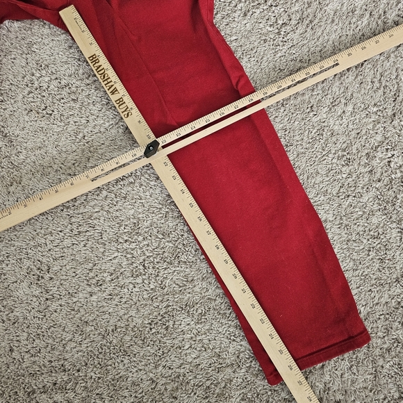 Lauren Ralph Lauren Jeans Co Red Petite Pants 6P Stretch - Picture 9 of 13